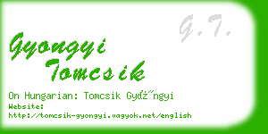 gyongyi tomcsik business card